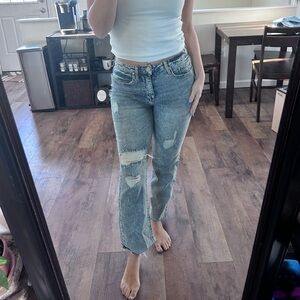 Straight leg jeans